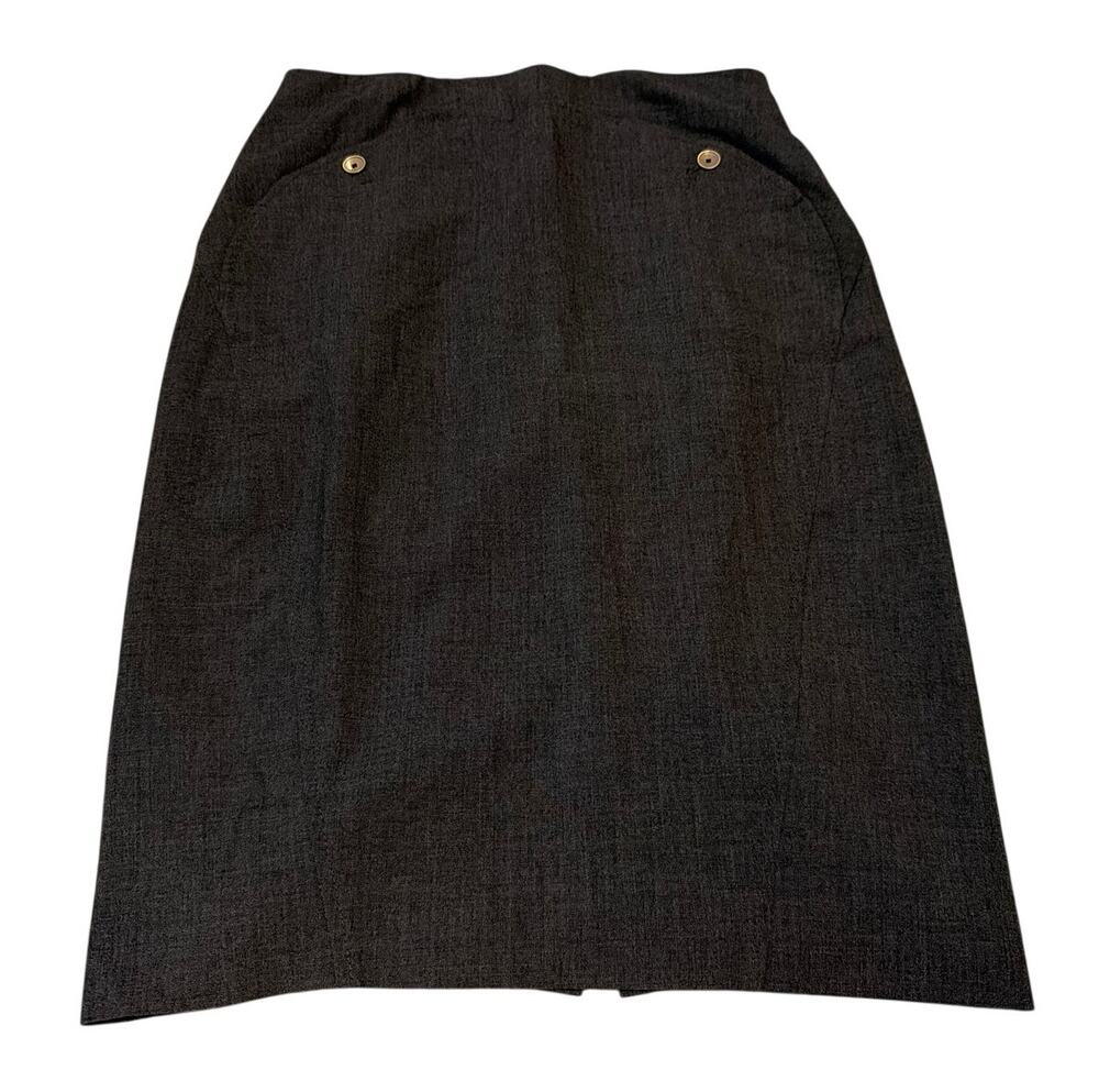 Charcoal Grey Corporate Pencil Skirt Heavyweight Career Wear 4 Flight Attendant